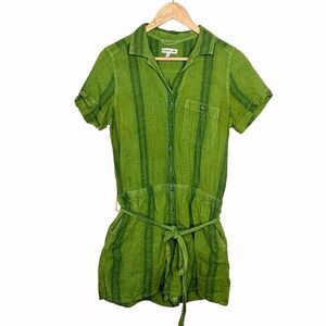 Toad & Co Camp Cove Romper Womens M Granola Girl Indie Earthy Organic Cotton